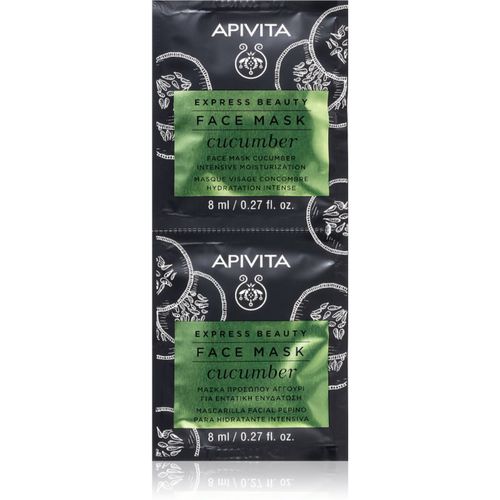 Express Beauty Moisturizing Face Mask Cucumber intensiv feuchtigkeitsspendende Gesichtsmaske 2 x 8 ml - Apivita - Modalova