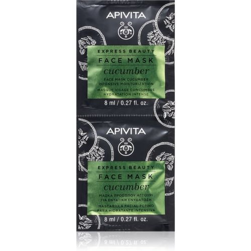 Express Beauty Moisturizing Face Mask Cucumber maschera viso idratante intensa 2 x 8 ml - Apivita - Modalova