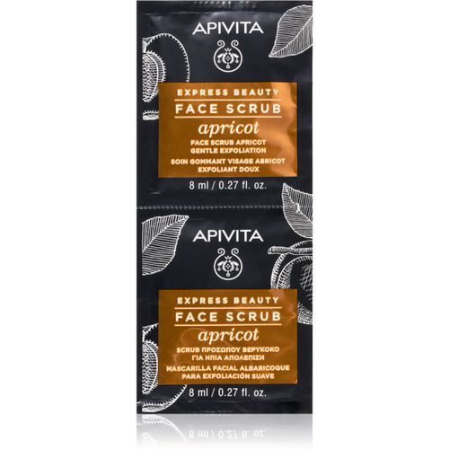 Express Beauty Gentle Face Scrub Apricot exfoliante limpiador suave para el rostro 2 x 8 ml - Apivita - Modalova