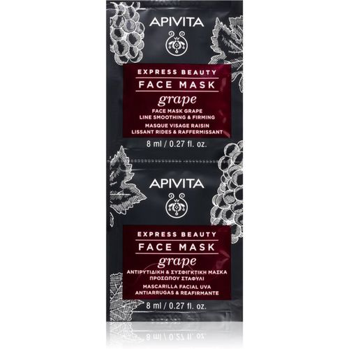 Express Beauty Firming Face Mask Grape mascarilla facial reafirmante y antiarrugas 2 x 8 ml - Apivita - Modalova