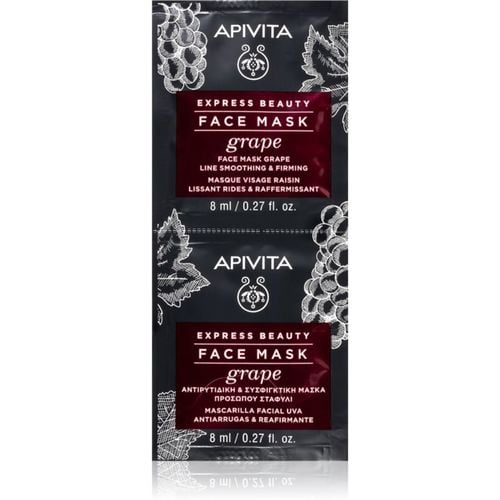 Express Beauty Firming Face Mask Grape maschera viso antirughe e rassodante 2 x 8 ml - Apivita - Modalova