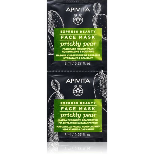 Express Beauty Moisturizing Face Mask Prickly Pear mascarilla facial calmante con efecto humectante 2x8 ml - Apivita - Modalova