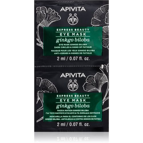 Express Beauty Eye Mask Gingko Biloba mascarilla para contorno de ojos antibolsas y antiojeras 2 x 2 ml - Apivita - Modalova