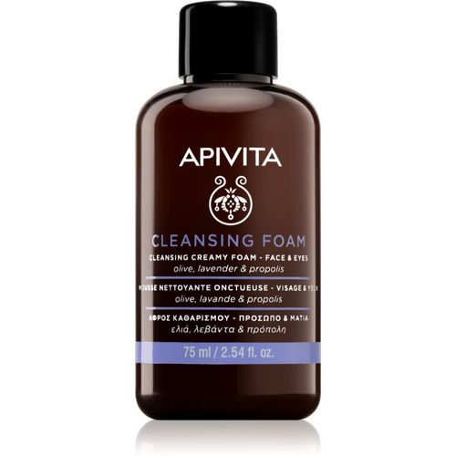 Cleansing Foam Face & Eyes mousse struccante detergente per viso e occhi per tutti i tipi di pelle 75 ml - Apivita - Modalova