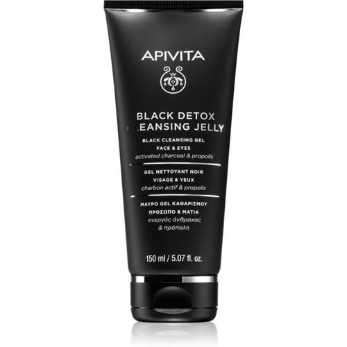 Cleansing Black Detox Cleansing Gel gel limpiador con carbón activo para rostro y ojos 150 ml - Apivita - Modalova