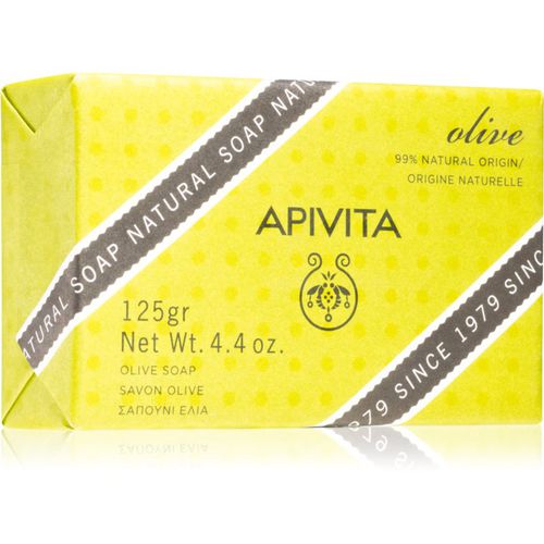 Natural Soap Olive jabón limpiador sólido 125 g - Apivita - Modalova