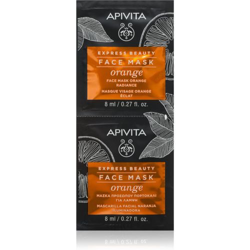 Express Beauty Radiance Face mask Orange mascarilla iluminadora para el rostro 2x8 ml - Apivita - Modalova