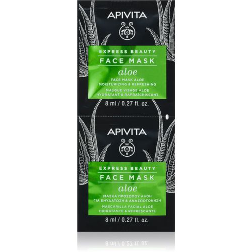 Express Beauty Moisturizing Face mask Aloe mascarilla hidratante con efecto refrescante para el rostro 2x8 ml - Apivita - Modalova