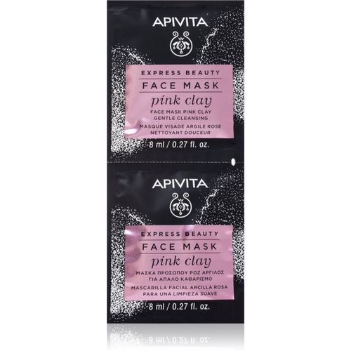 Express Beauty Cleansing Face Mask Pink Clay mascarilla limpiadora para el rostro 2x8 ml - Apivita - Modalova