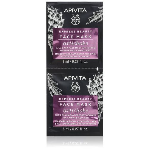 Express Beauty Brightening Face Mask Artichoke intensive hydratisierende Maske mit AHA 2x8 ml - Apivita - Modalova