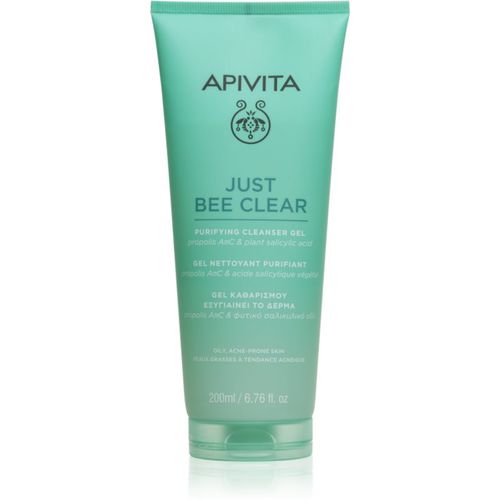 Just Bee Clear Purifying Cleanser Gel gel detergente viso anti-acne 200 ml - Apivita - Modalova