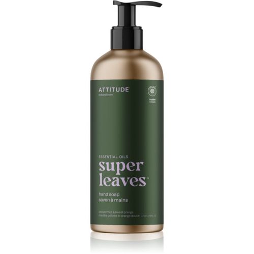 Super Leaves Essentials jabón natural para manos Peppermint & Sweet Orange 473 ml - Attitude - Modalova