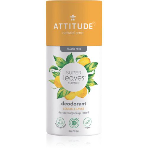 Super Leaves Deodorant desodorante en barra sin sales de aluminio Lemon Leaves 85 g - Attitude - Modalova