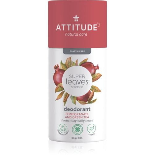 Super Leaves Deodorant desodorante en barra sin sales de aluminio Vine Leaves & Pomegranate 85 g - Attitude - Modalova