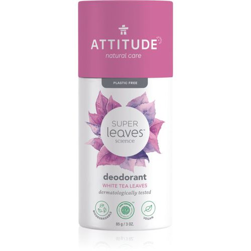 Super Leaves Deodorant deodorante solido senza sali di alluminio White Tea Leaves 85 g - Attitude - Modalova