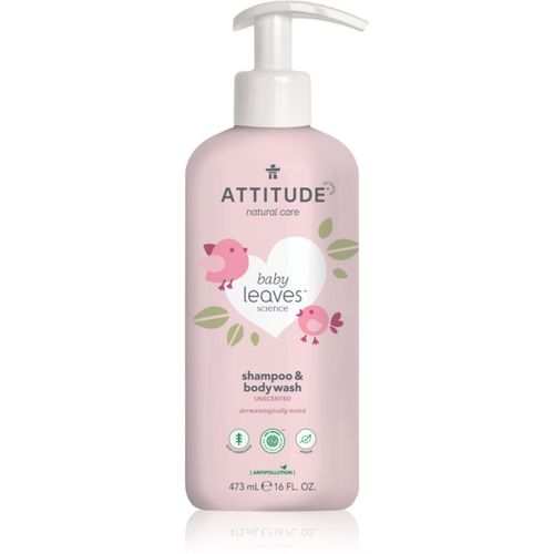 Baby Leaves Unscented gel de ducha y champú 2en1 para niños 473 ml - Attitude - Modalova