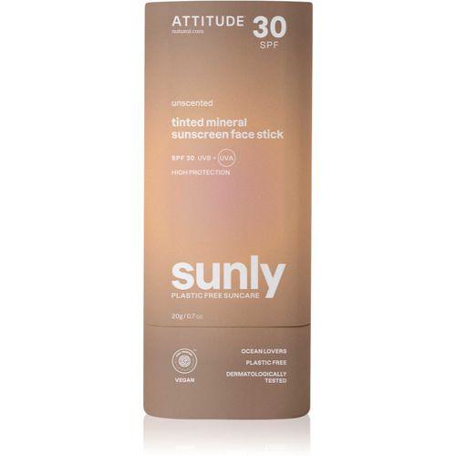 Sunly Tinted Face Stick crema abbronzante minerale in bastoncino SPF 30 20 g - Attitude - Modalova