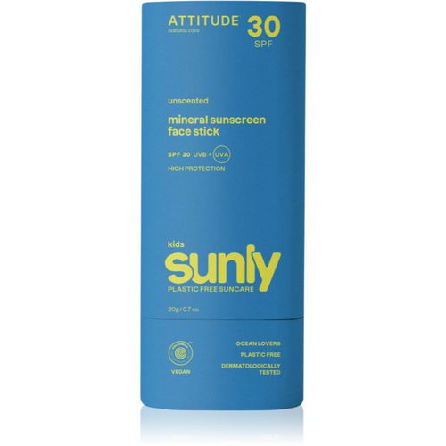 Sunly Kids Face stick crema abbronzante minerale in bastoncino per bambini SPF 30 20 g - Attitude - Modalova