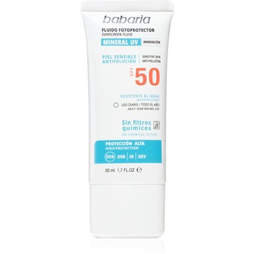 Sun Face fluido protector sin filtros químicos para el rostro SPF 50 50 ml - Babaria - Modalova