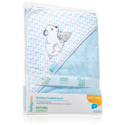 Towel Bamboo asciugamano con con cappuccio di bambù Blue 100x100 cm - BabyOno - Modalova