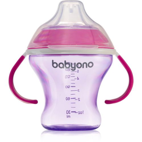 Take Care Non-spill Cup with Soft Spout bicchiere salvagoccia con maniglie Purple 3 m+ 180 ml - BabyOno - Modalova