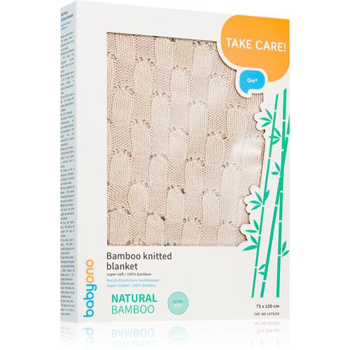 Take Care Bamboo Knitted Blanket Decke Beige 75x100 cm - BabyOno - Modalova