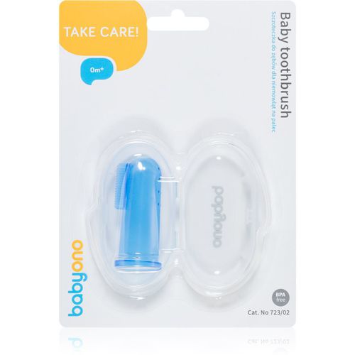 Take Care First Toothbrush cepillo de dientes de dedo para bebés con estuche Blue 1 ud - BabyOno - Modalova