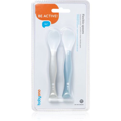 Be Active Flexible Spoons cucchiaino Grey/Blue 2 pz - BabyOno - Modalova