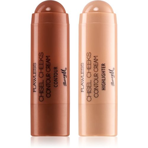 Flawless Chisel Cheeks bronzer e illuminante in crema in bastoncino duo balení 2x5 g - Barry M - Modalova