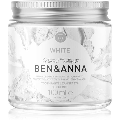 Natural Toothpaste White dentifricio in vasetto di vetro con effetto sbiancante 100 ml - BEN&ANNA - Modalova