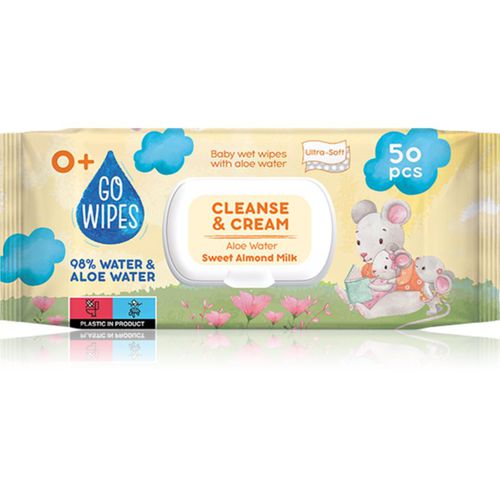 Cleanse & Cream Sweet Almond Milk salviette umidificate per bambini con aloe vera 0+ 50 pz - GoWipes - Modalova