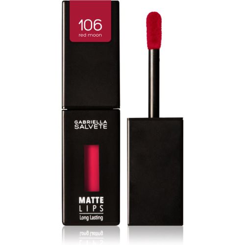 Matte Lips rossetto liquido lunga tenuta effetto opaco colore 106 Red Moon 4,5 ml - Gabriella Salvete - Modalova