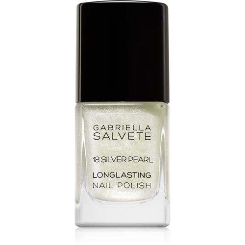 Longlasting Enamel esmalte de uñas de larga duración con purpurina tono 18 Silver Pearl 11 ml - Gabriella Salvete - Modalova