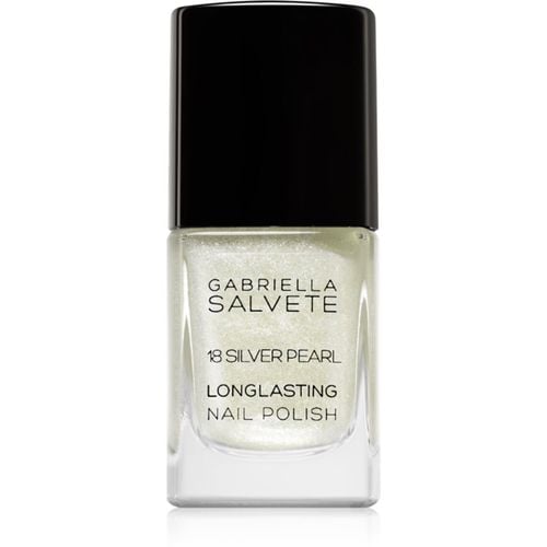 Longlasting Enamel smalto per unghie lunga tenuta con glitter colore 18 Silver Pearl 11 ml - Gabriella Salvete - Modalova