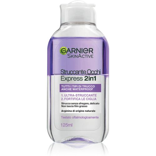 Skin Active desmaquillante bifásico para ojos sensibles y para fortalecer las pestañas 2 en 1 125 ml - Garnier - Modalova