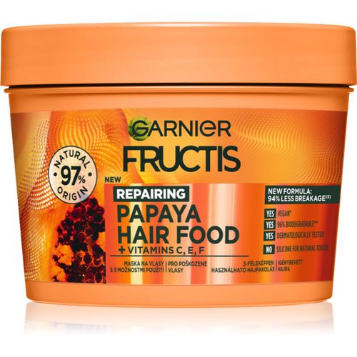 Fructis Papaya Hair Food erneuernde Maske für geschädigtes Haar 400 ml - Garnier - Modalova