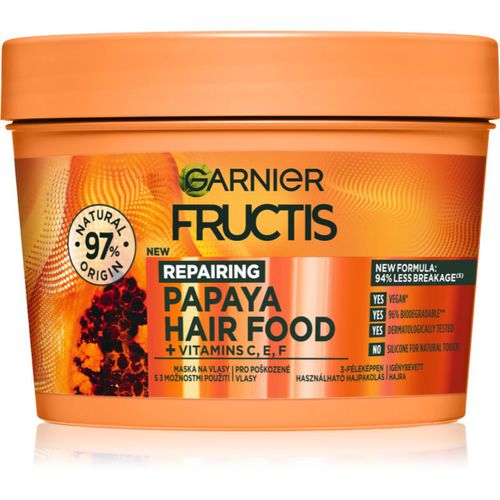 Fructis Papaya Hair Food mascarilla revitalizante para cabello dañado 400 ml - Garnier - Modalova