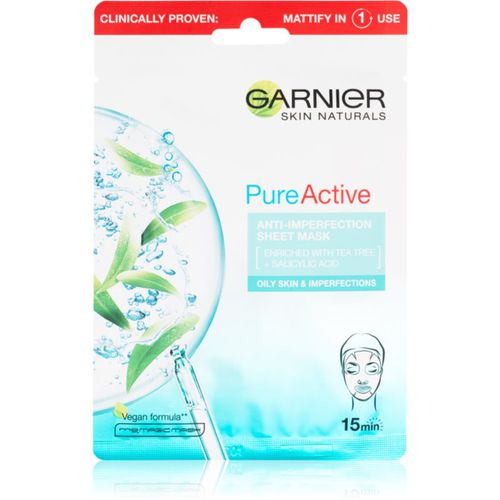 Skin Naturals Pure Active textile Maske mit Reinigungseffekt 28 g - Garnier - Modalova