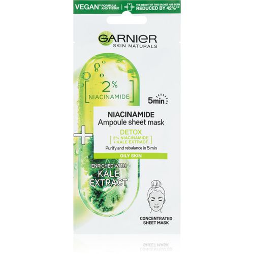 Skin Naturals Ampoule Sheet Mask Zellschichtmaske mit reinigender und erfrischender Wirkung 15 g - Garnier - Modalova