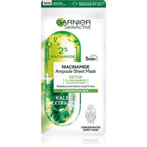 Skin Active Ampoule Sheet Mask mascarilla hoja limpiadora con efecto refrescante 15 g - Garnier - Modalova