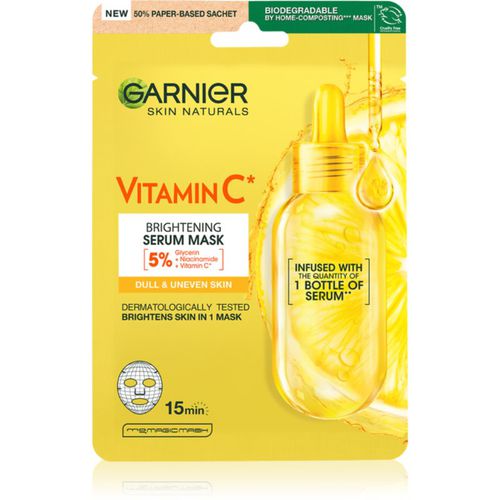 Skin Naturals Vitamin C Zellschichtmaske mit aufhellender und feuchtigkeitsspendender Wirkung mit Vitamin C 28 g - Garnier - Modalova