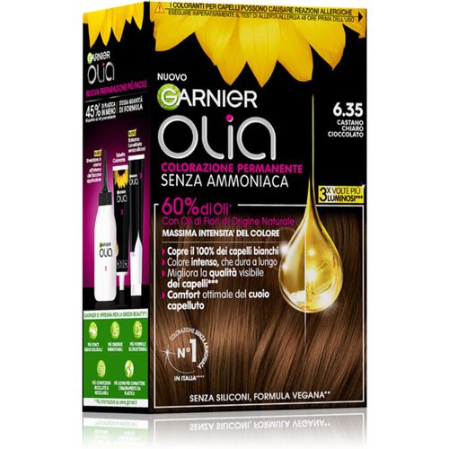 Olia tinte permanente para cabello tono 6.35 Castano Chiaro Cioccolato 1 ud - Garnier - Modalova