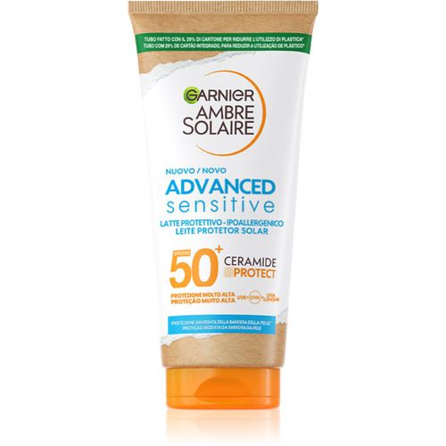 Ambre Solaire Sensitive Advanced latte abbronzante protettivo con ceramidi SPF 50+ 200 ml - Garnier - Modalova