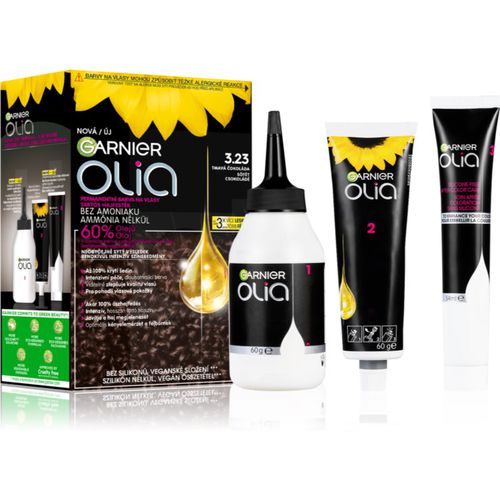 Olia Big Kit Permanent-Haarfarbe Farbton 3.23 Dark Chocolate - Garnier - Modalova