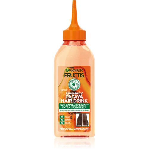 Fructis Papaya Hair Drink acondicionador alisador con efecto instantáneo 200 ml - Garnier - Modalova