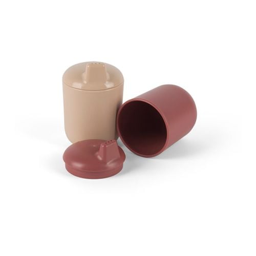 Tiny Bio Sippy Cups taza Nude/Red 0m+ 2 ud - Dantoy - Modalova