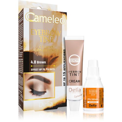 Cameleo colore professionale in crema per sopracciglia senza ammoniaca colore 4.0 Brown 15 ml - Delia Cosmetics - Modalova