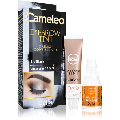 Cameleo colore professionale in crema per sopracciglia senza ammoniaca colore 1.0 Black 15 ml - Delia Cosmetics - Modalova