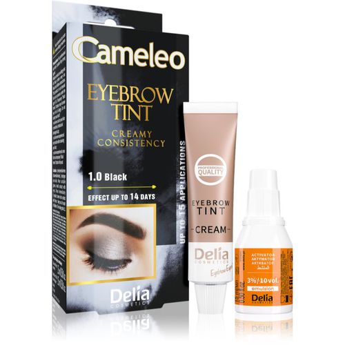 Cameleo professionelle Creme-Farbe für die Augenbrauen ohne Ammoniak Farbton 1.0 Black 15 ml - Delia Cosmetics - Modalova