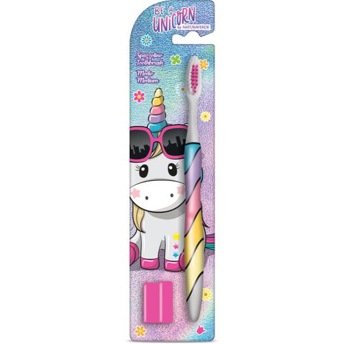 Naturaverde Toothbrush Medium spazzolino da denti per bambini con cappuccio 1 pz - Be a Unicorn - Modalova